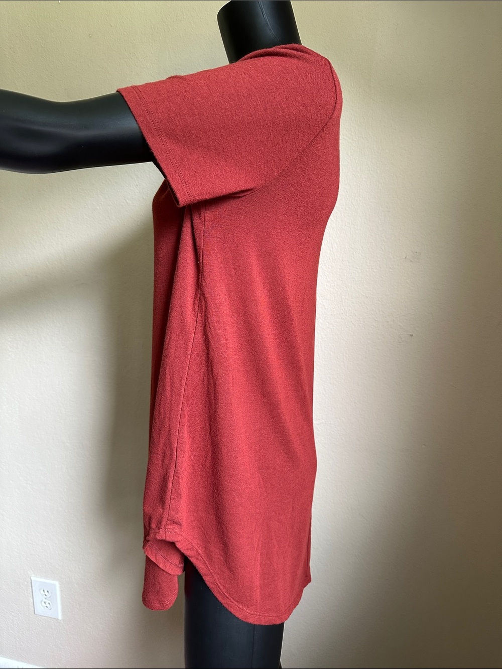 Zenana Outfitters Rust Terracotta Relaxed Longline Tunic Tee - Picture 7 of 12